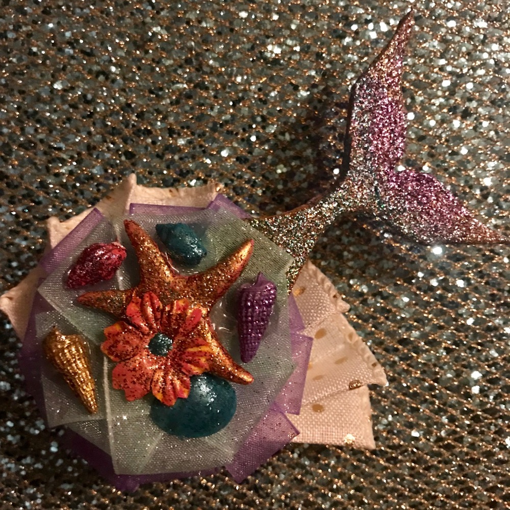 Custom handmade hair bow clip ~ The Little Mermaid